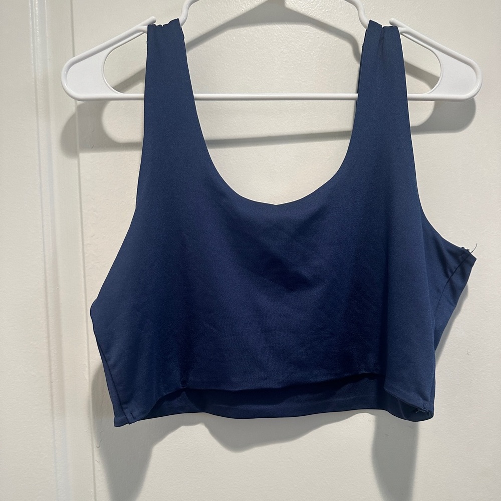 No label Crop Top Blue